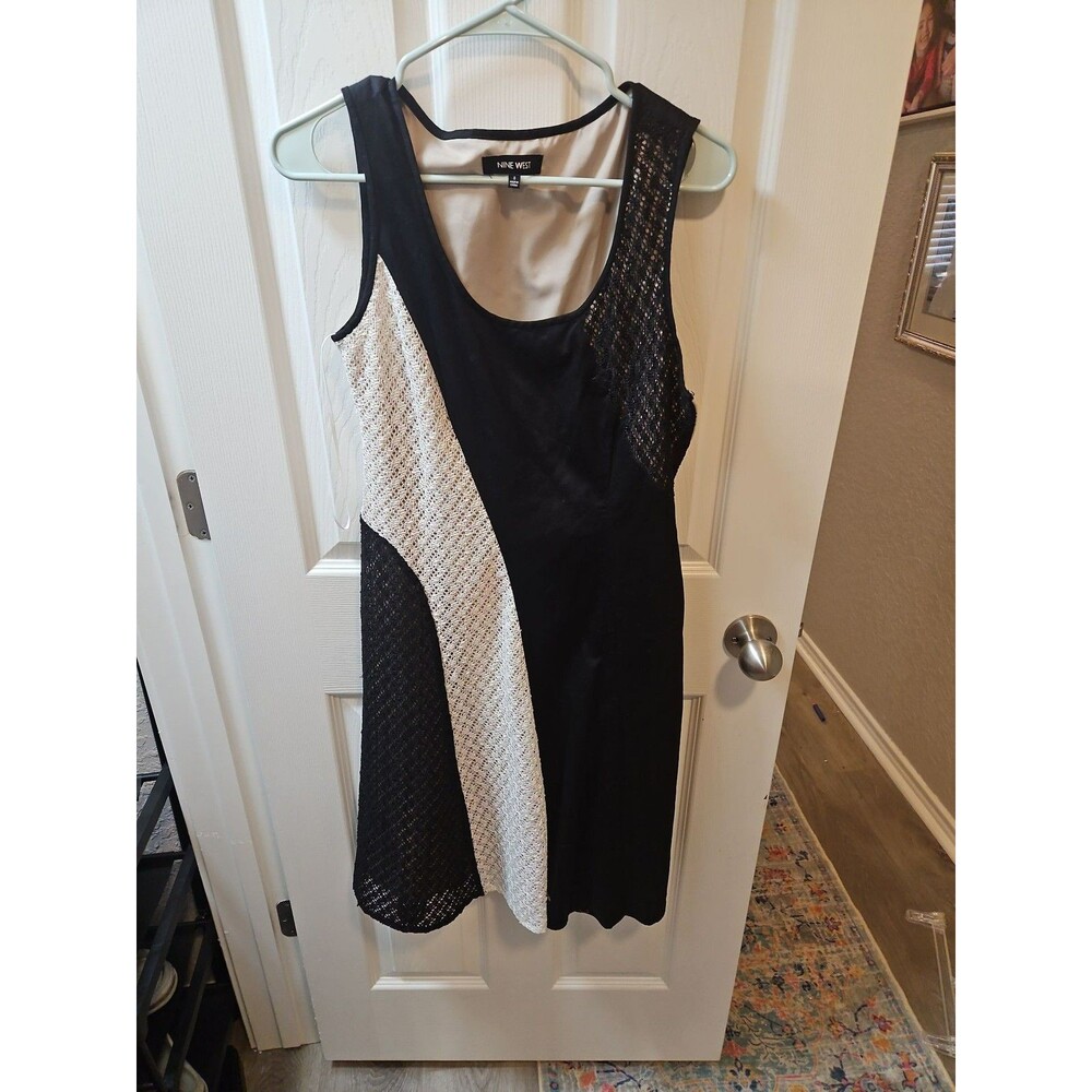 Nine West Colorblock Lace Sheath Dress Size 8